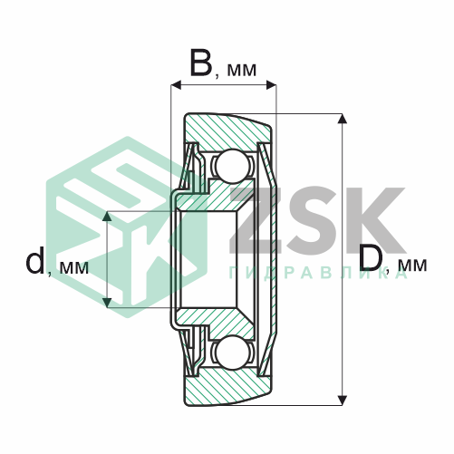 Шариковые подшипники Радиальные сферические шарикоподшипники Подшипник 260805 25х83х23 260805