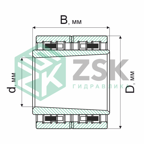 Роликовые подшипники Роликовые подшипники радиальные сферические Подшипник 482714 70х110х60/68 482714