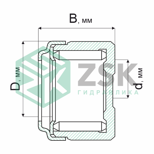 Игольчатые подшипники Игольчатые подшипники (ГОСТ) Подшипник 804907 33.635х50х25.1 804907