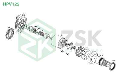 Hitachi HPV125 MAIN PUMP