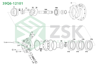 Hyundai 39Q6-12101 SWING MOTOR