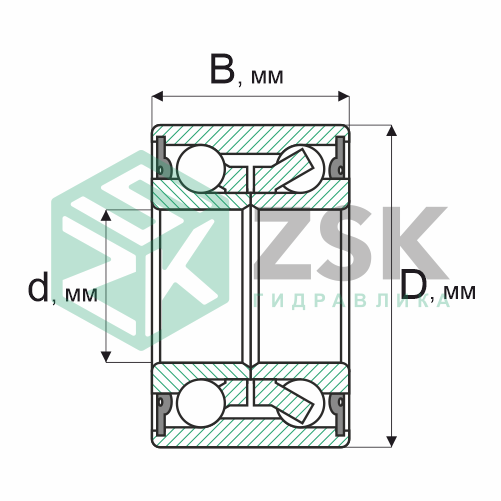 Шариковые подшипники Радиально-упорные шарикоподшипники Подшипник 256068 8.06х25.4х22.96 256068