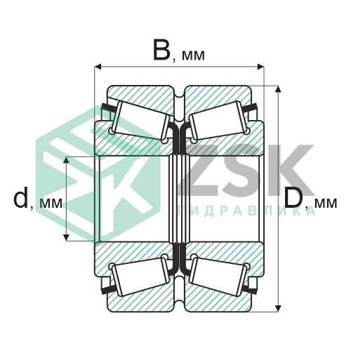Роликовые подшипники Роликовые подшипники радиально-упорные Подшипник 2097926 130х180х75 2097926