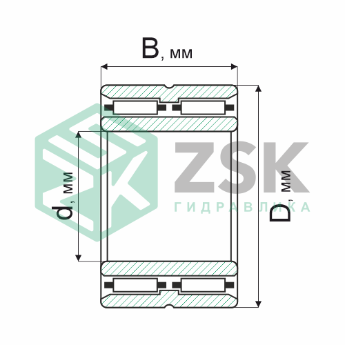Игольчатые подшипники Игольчатые подшипники (ГОСТ) Подшипник 784742 210х330х190 784742