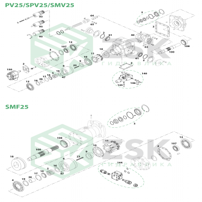 Sauer-Danfoss PV25 SPV25/166 SMF25/166