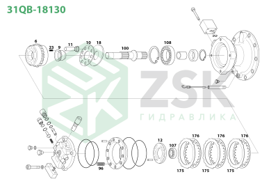 Hyundai 31QB-18130 SWING MOTOR