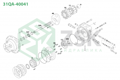 Hyundai 31QA-40041 TRAVEL MOTOR