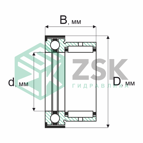 Комбинированные подшипники Комбинированные упорные шарикоподшипники с игольчатыми роликами Подшипник NKX20-Z-XL 20х30х30 NKX20-Z-XL