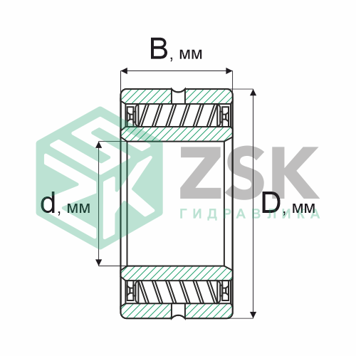 Роликовые подшипники Роликовые подшипники с витыми роликами Подшипник 5306 30х72х30 5306