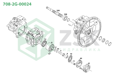 Komatsu 708-2G-00024 MAIN PUMP (HPV140+140) PC360-7