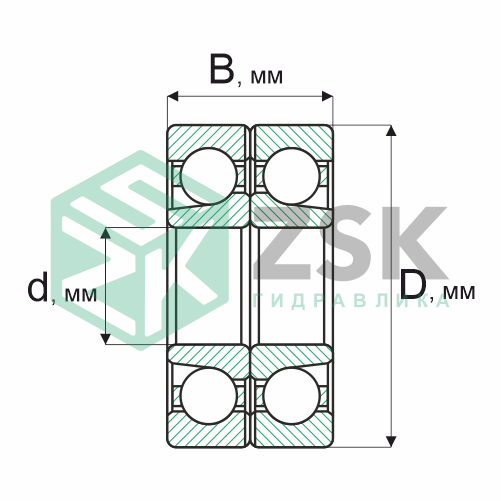 Шариковые подшипники Радиально-упорные шарикоподшипники Подшипник 336102 15х32х18 336102