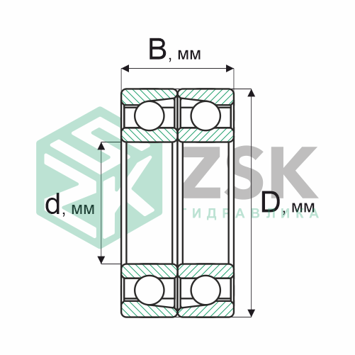 Шариковые подшипники Радиально-упорные шарикоподшипники Подшипник 366203 17х40х24 366203