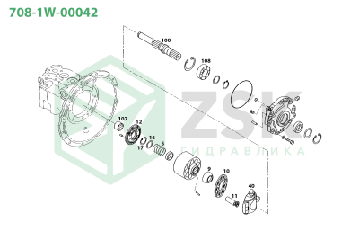 Komatsu 708-1W-00042 MAIN PUMP PC60-7