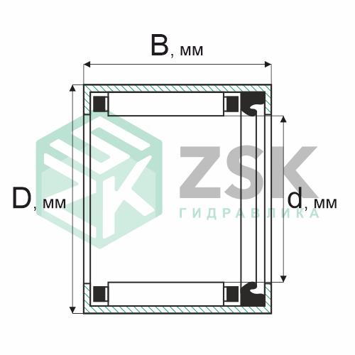 Игольчатые подшипники Игольчатые подшипники с наружным кольцом Подшипник HK 1214-RS 12x18x14 HK 1214-RS