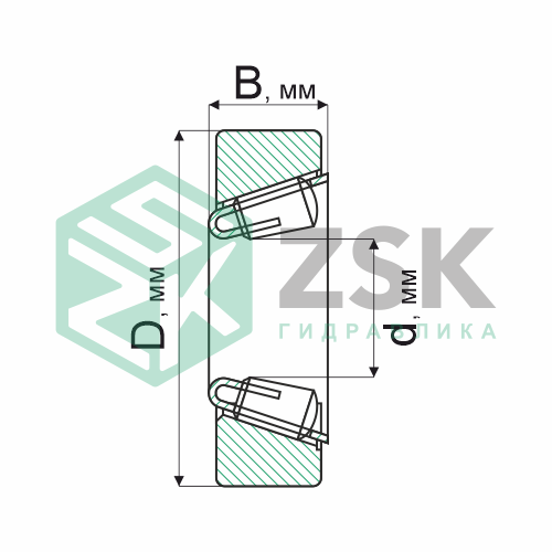Роликовые подшипники Роликовые подшипники радиально-упорные Подшипник 977909 46.673х72х17.2 977909
