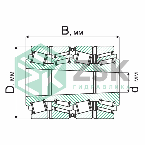 Роликовые подшипники Роликовые подшипники радиально-упорные Подшипник 577796 480х700х420 577796