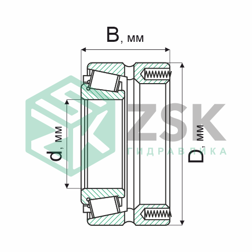 Роликовые подшипники Роликовые подшипники радиально-упорные Подшипник 17720 100х180х92 17720
