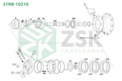 Hyundai 31N8-10210 SWING MOTOR