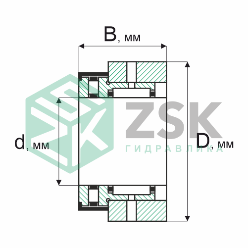 Комбинированные подшипники Комбинированные упорные роликоподшипники с игольчатыми роликами Подшипник NKXR45-Z-XL 45х58х32 NKXR45-Z-XL