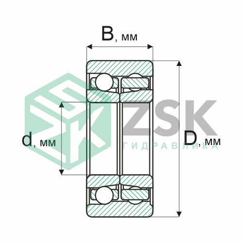 Шариковые подшипники Радиально-упорные шарикоподшипники Подшипник 3086103 17х35х14 3086103