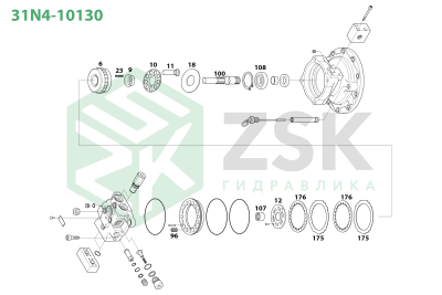 Hyundai 31N4-10130 SWING MOTOR