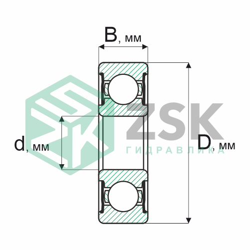 Шариковые подшипники Радиальные сферические шарикоподшипники Подшипник 1080096 6х15х5 1080096