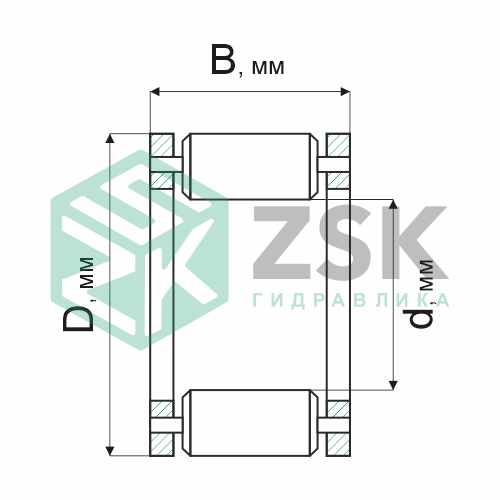Игольчатые подшипники Игольчатые подшипники (ГОСТ) Подшипник 64234 170х220.8х117 64234