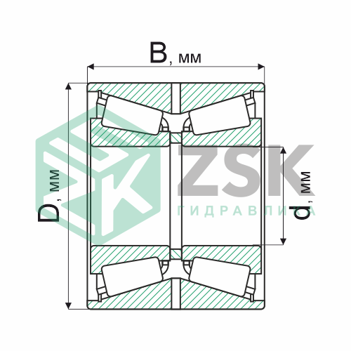 Роликовые подшипники Роликовые подшипники радиально-упорные Подшипник 597126 129.96х250х160 597126