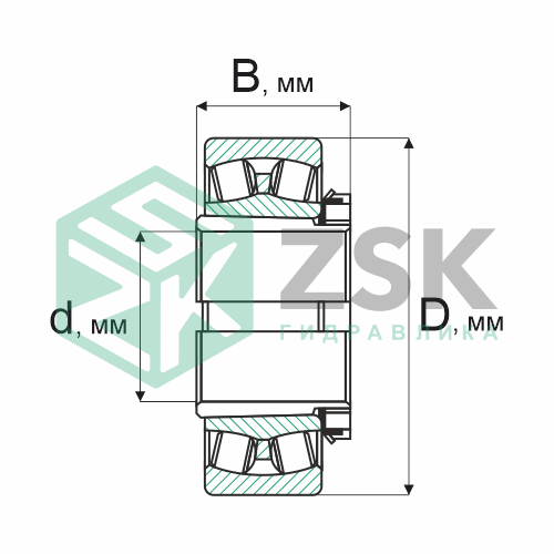 Роликовые подшипники Роликовые подшипники радиальные сферические Подшипник 353609 45х110х40/55 353609