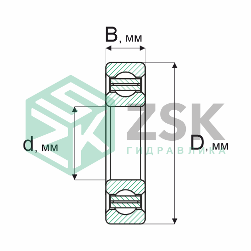 Шариковые подшипники Радиально-упорные шарикоподшипники Подшипник 7601/2.5 2.5х8х2.8 7601/2.5