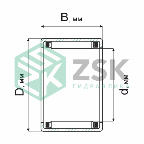 Игольчатые подшипники Игольчатые подшипники (ГОСТ) Подшипник СК283516 28х35х16 СК283516