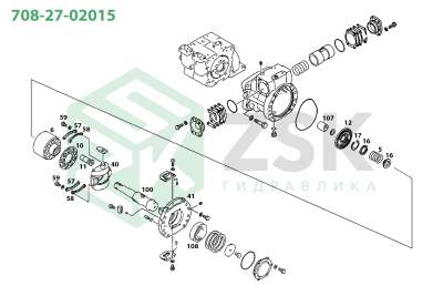 Komatsu 708-27-02015 MAIN PUMP (HPV160+160)