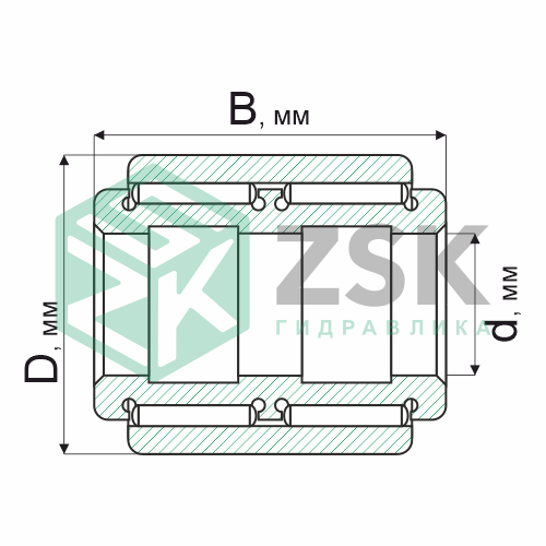 Игольчатые подшипники Игольчатые подшипники (ГОСТ) Подшипник 574902 14х36х35 574902