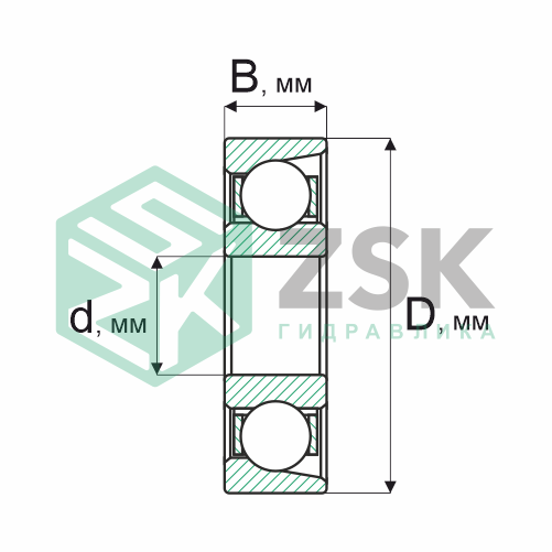Шариковые подшипники Радиально-упорные шарикоподшипники Подшипник 2036083 3х7х2.5 2036083