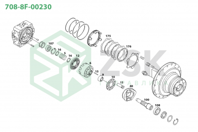 Komatsu 708-8F-00230 TRAVEL MOTOR