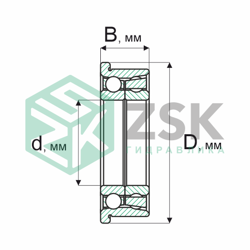 Шариковые подшипники Радиально-упорные шарикоподшипники Подшипник 166805 25х62х28 166805
