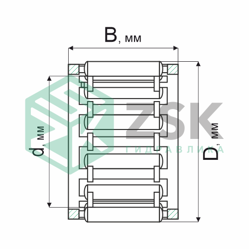 Игольчатые подшипники Игольчатые подшипники (ГОСТ) Подшипник КВК25х30х13 25х30х13 КВК25х30х13