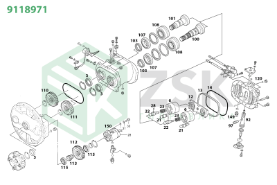 Hitachi 9118971 MAIN PUMP