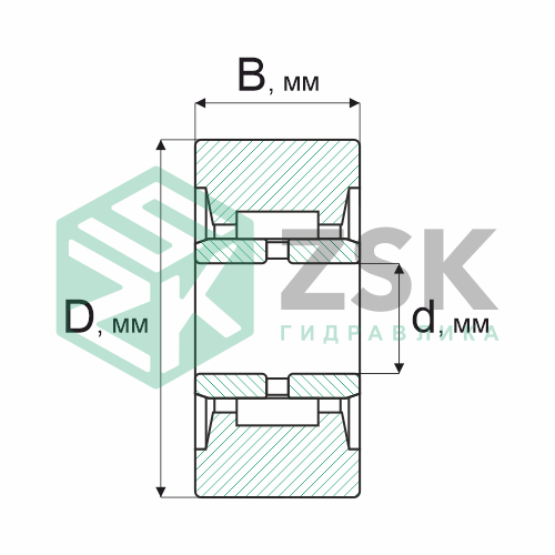 Игольчатые подшипники Игольчатые подшипники (ГОСТ) Подшипник 884804 20х55х30 884804