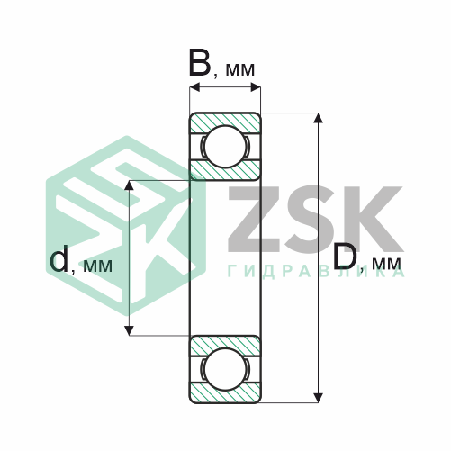 Шариковые подшипники Радиально-упорные шарикоподшипники Подшипник 6200 10х30х9 6200