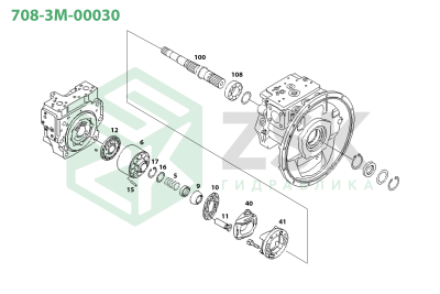 Komatsu 708-3M-00030 MAIN PUMP PC160 (HPD71)