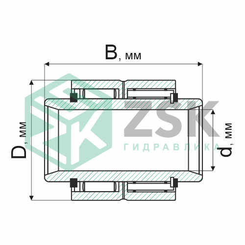 Игольчатые подшипники Игольчатые подшипники (ГОСТ) Подшипник 714727 135х190х100 714727
