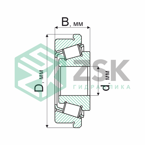 Роликовые подшипники Роликовые подшипники радиально-упорные Подшипник 67322 110х240х54.5 67322