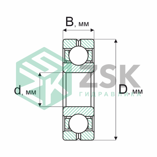 Шариковые подшипники Радиально-упорные шарикоподшипники Подшипник 116303 17х47х14 116303