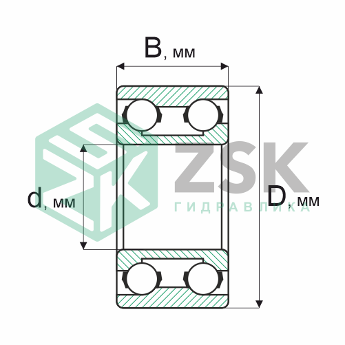 Шариковые подшипники Радиально-упорные шарикоподшипники Подшипник 3056204 20х47х20.6 3056204