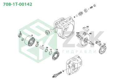 Komatsu 708-1T-00142 MAIN PUMP PC30-8