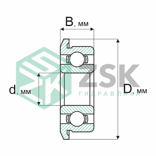 Шариковые подшипники Радиальные сферические шарикоподшипники Подшипник 830700 10.1х71х23 830700