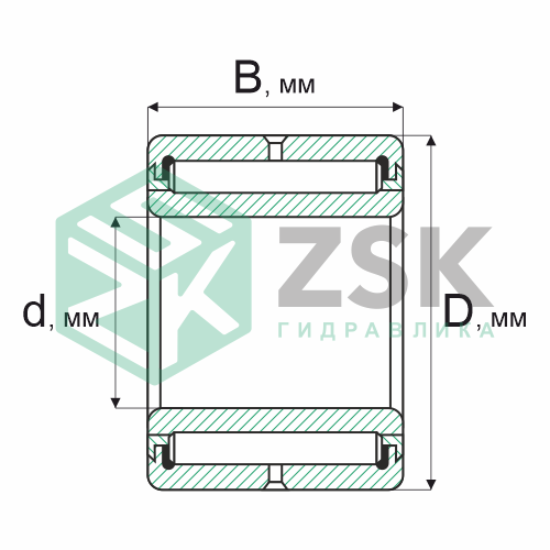 Игольчатые подшипники Игольчатые подшипники (ГОСТ) Подшипник 4344905 25х42х17 4344905