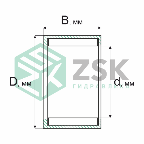 Игольчатые подшипники Игольчатые подшипники с наружным кольцом Подшипник HN 1516 15х21х16 HN 1516