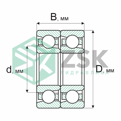 Шариковые подшипники Радиально-упорные шарикоподшипники Подшипник 1436906 30х47х18 1436906